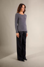 Pull Col Rond - Oprah - Anthracite Chiné