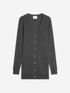Cardigan Col V - Pearl - Anthracite Chiné