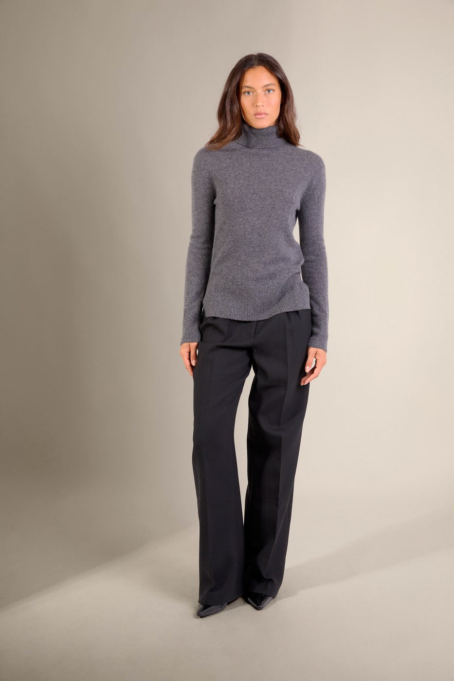Pull Col Roulé - Tracy - Anthracite Chiné