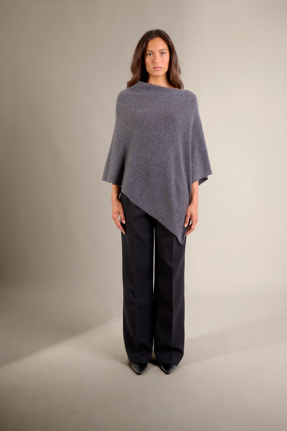 Poncho 4 Fils - Georgia - Anthracite Chiné