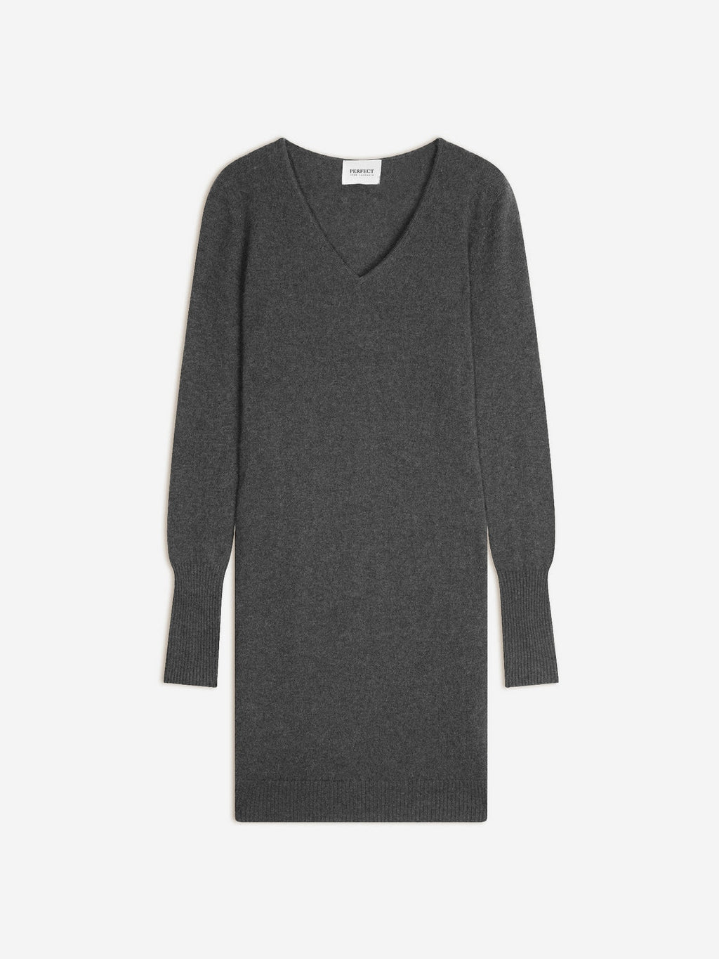 Robe Col V - Joy - Anthracite Chiné