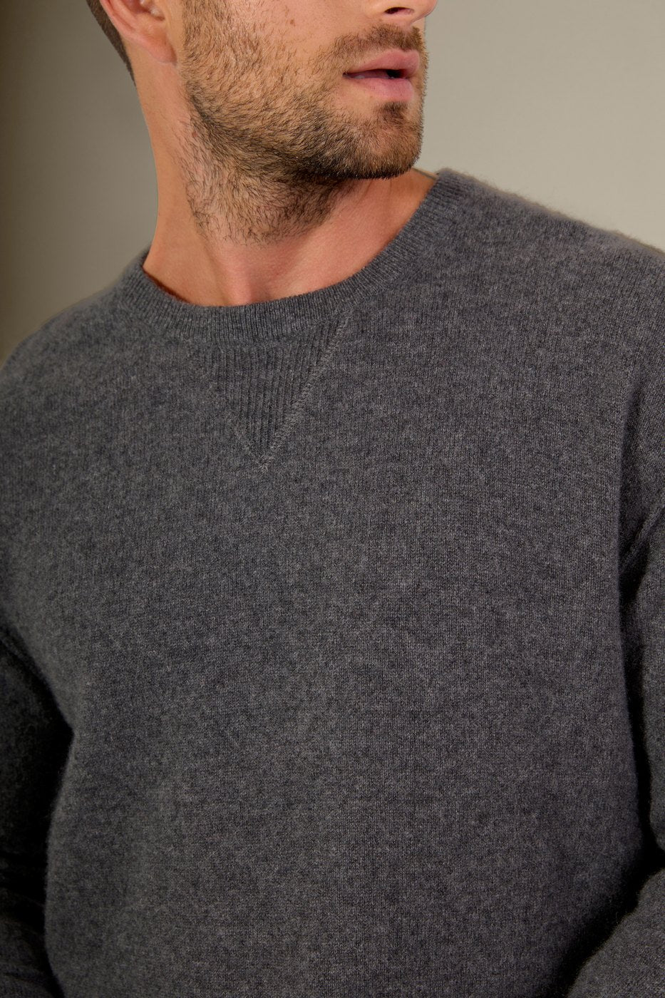 Pull Col Rond - Soan - Anthracite Chiné