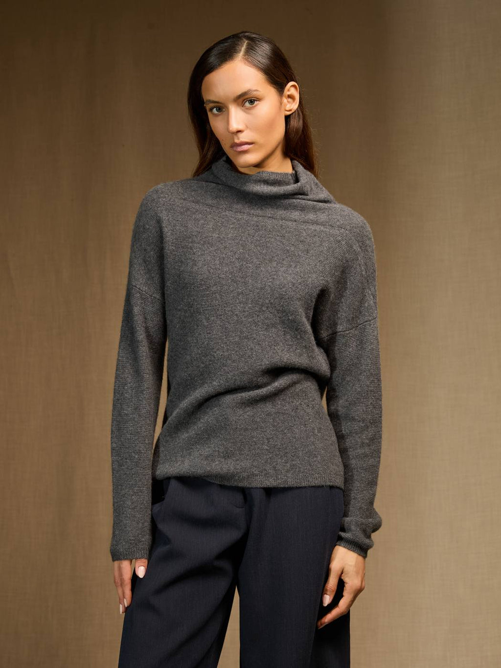 Pull Col Roulé - Blantyre - Anthracite Chiné