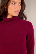 Pull Col Roulé 4 Fils - Willow - Bordeaux