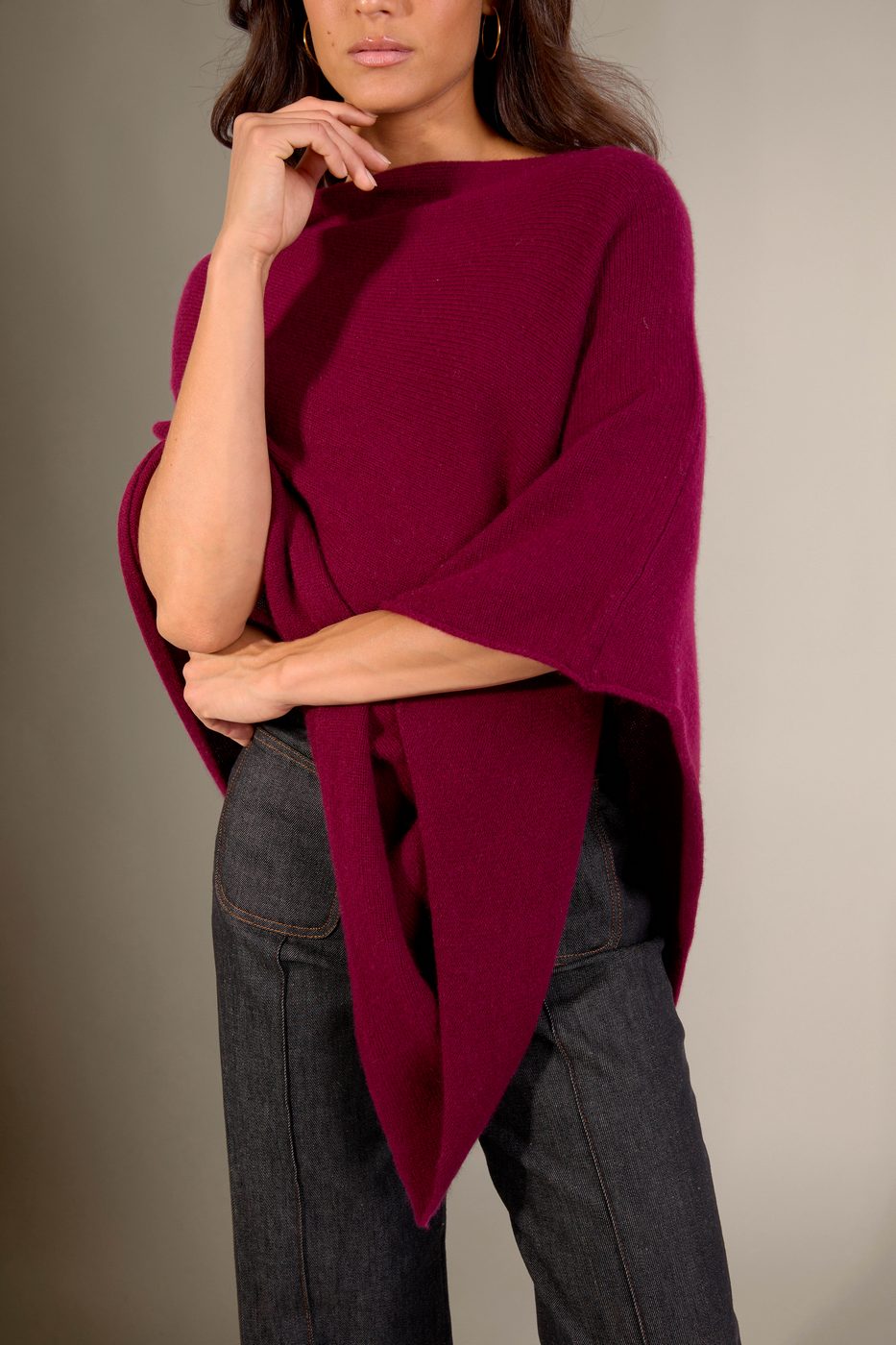 Poncho 4 Fils - Georgia - Bordeaux