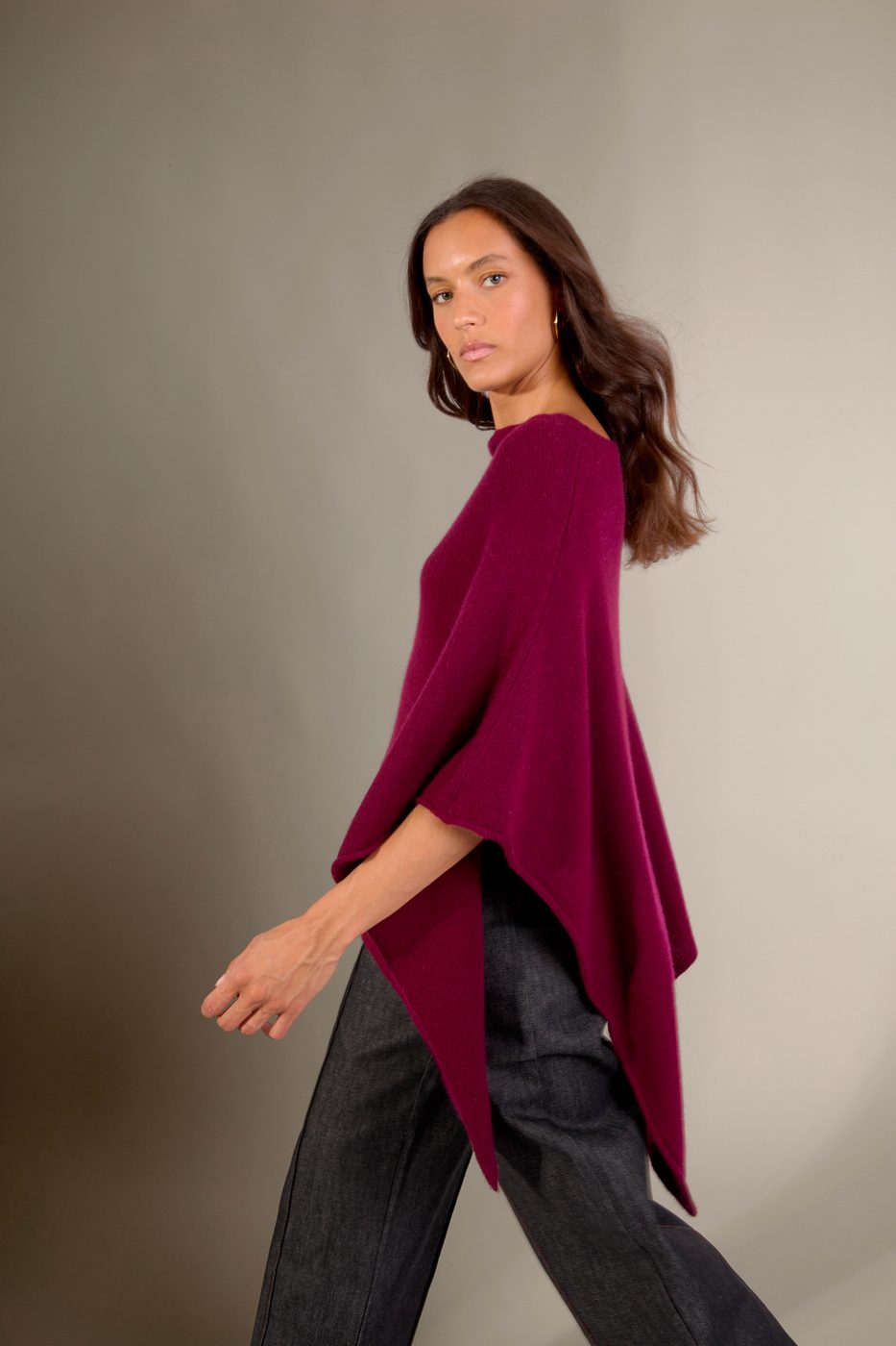 Poncho 4 Fils - Georgia - Bordeaux