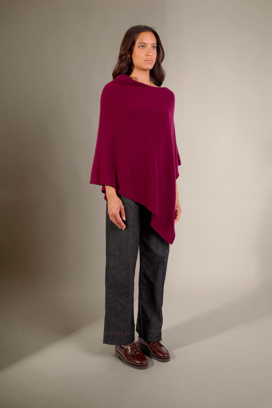 Poncho 4 Fils - Georgia - Bordeaux