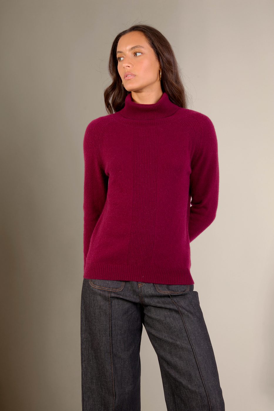 Pull Col Roulé - Lilly - Bordeaux
