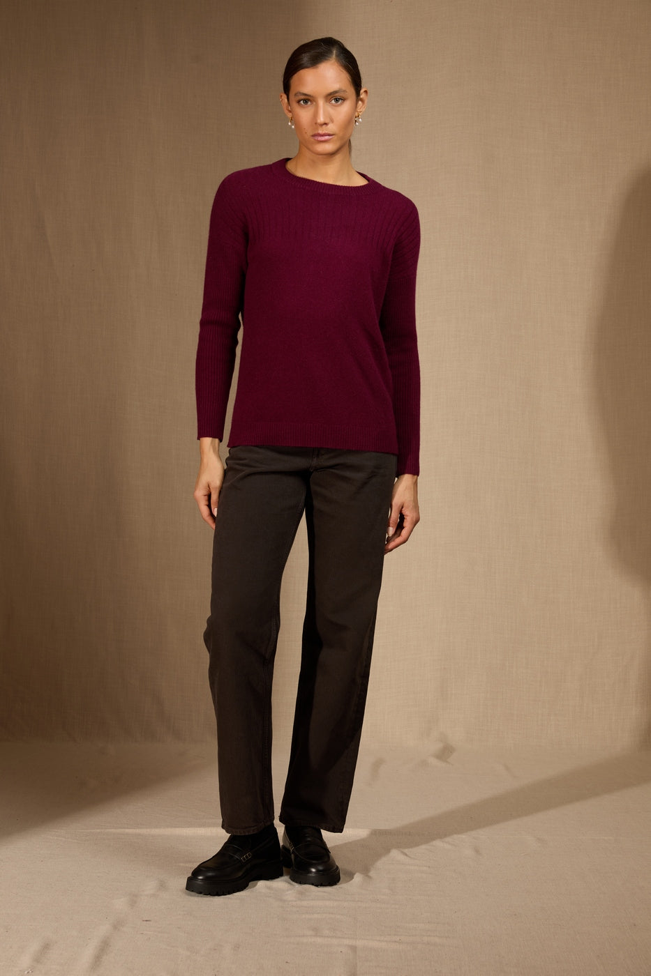 Pull Col Rond - Daria - Bordeaux