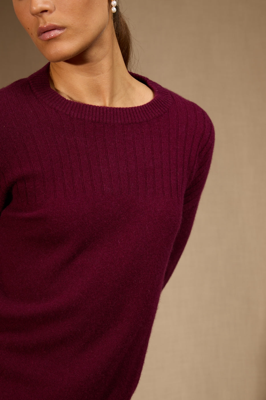 Pull Col Rond - Daria - Bordeaux