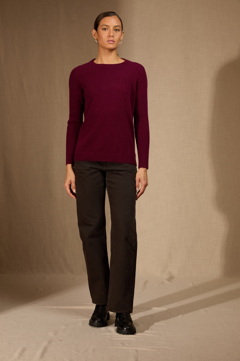 Pull Col Rond - Daria - Bordeaux