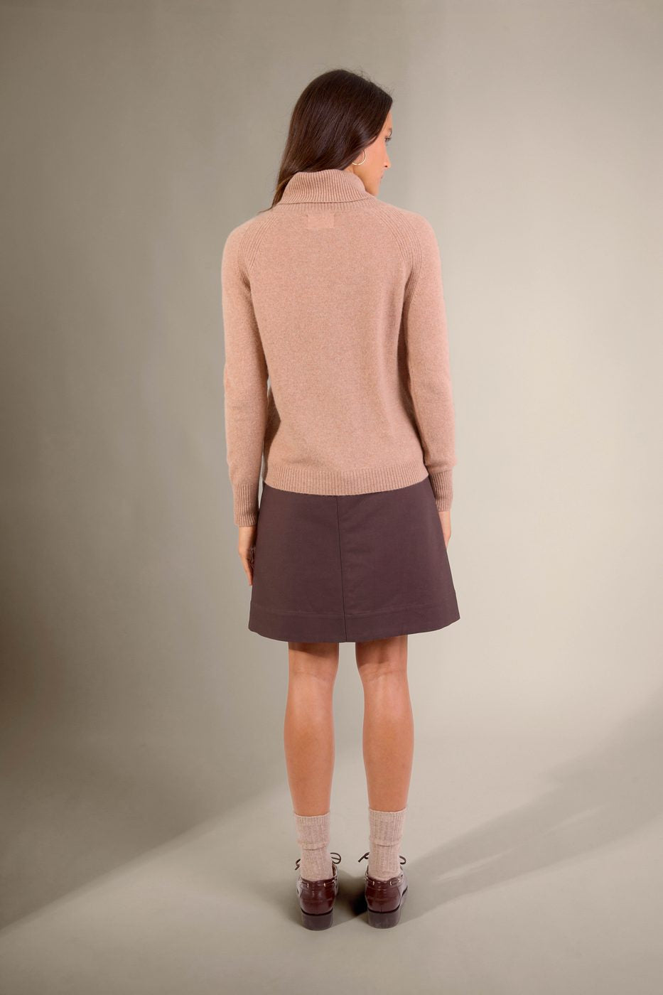 Pull Col Roulé - Lilly - Camel Chiné