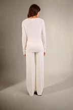 Pull Col V - Penelope - Ivoire