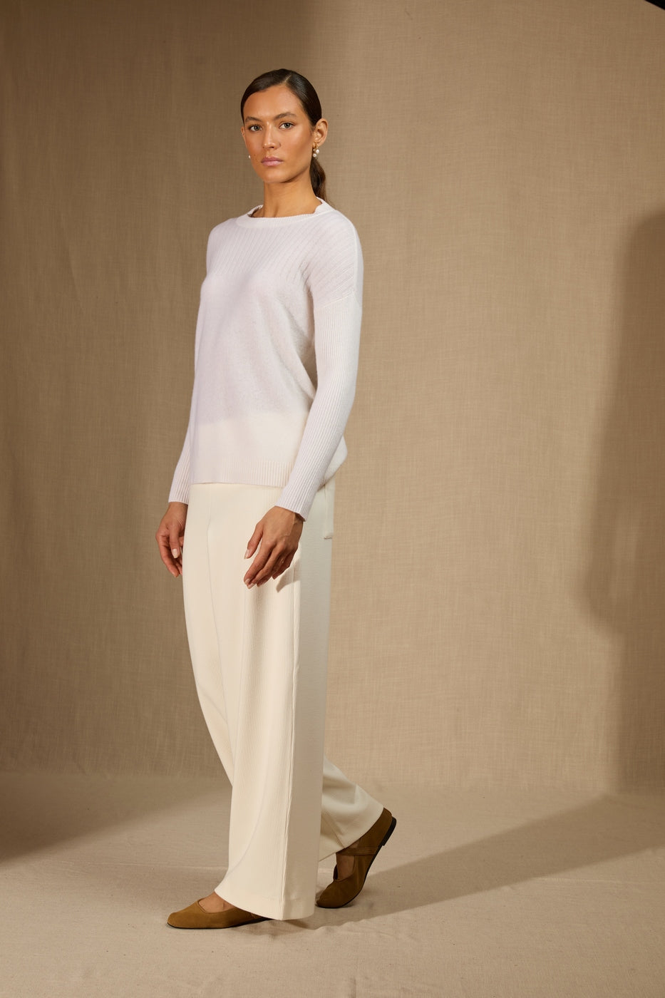 Pull Col Rond - Daria - Neige