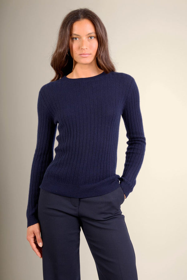 Pull Col Rond - Bella - Navy