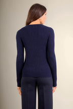 Pull Col Rond - Bella - Navy