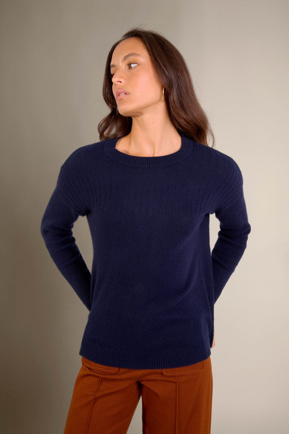 Pull Col Rond - Daria - Navy