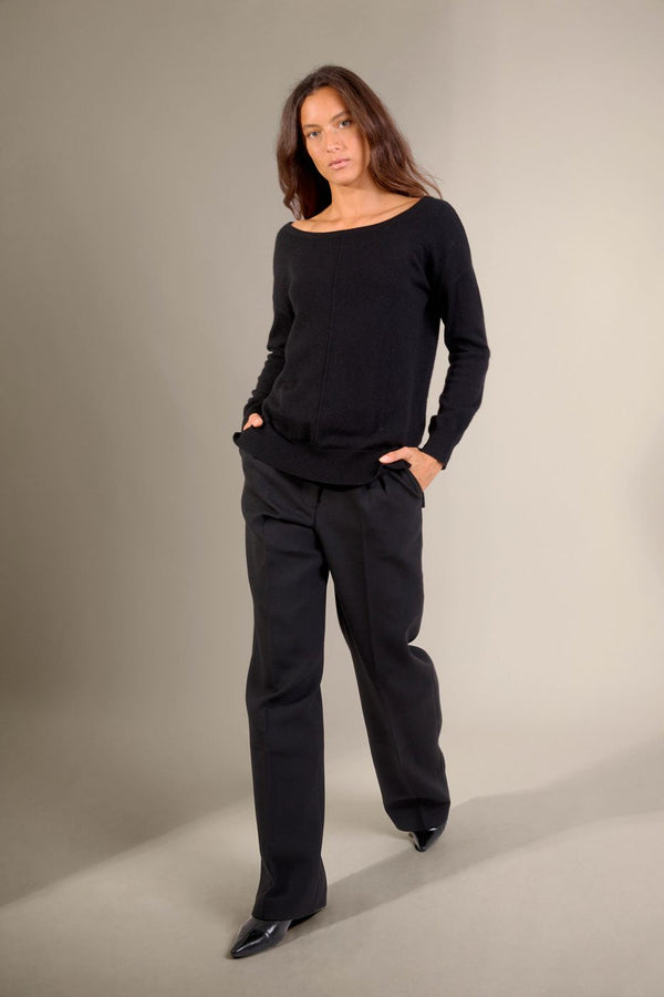 Pull Col Rond - Sasha - Noir