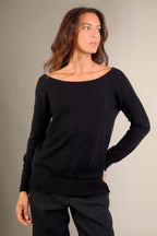 Pull Col Rond - Sasha - Noir