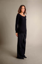 Pull Col Rond - Sasha - Noir