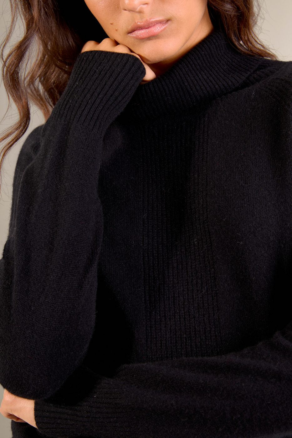 Pull Col Roulé - Lilly - Noir