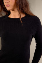 Pull Col Rond - Daria - Noir