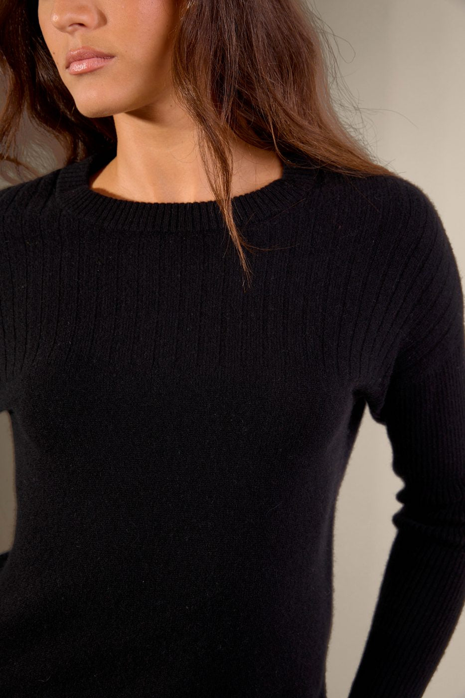 Pull Col Rond - Daria - Noir