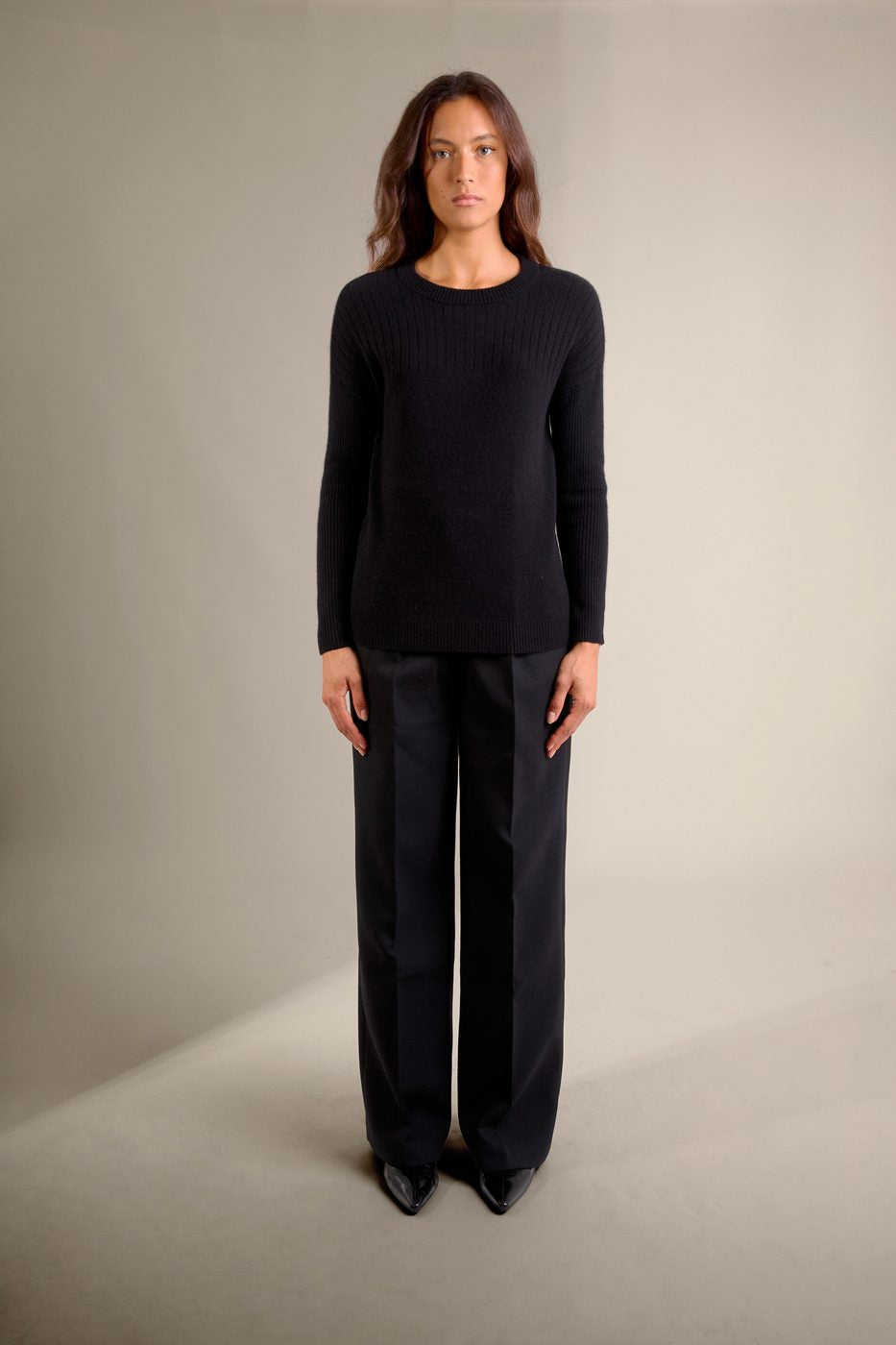 Pull Col Rond - Daria - Noir