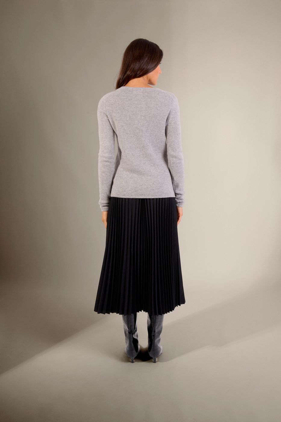 Pull Col V 4 Fils - Gaby - Nuage Chiné