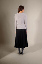 Cardigan Col V - Paige - Nuage Chiné
