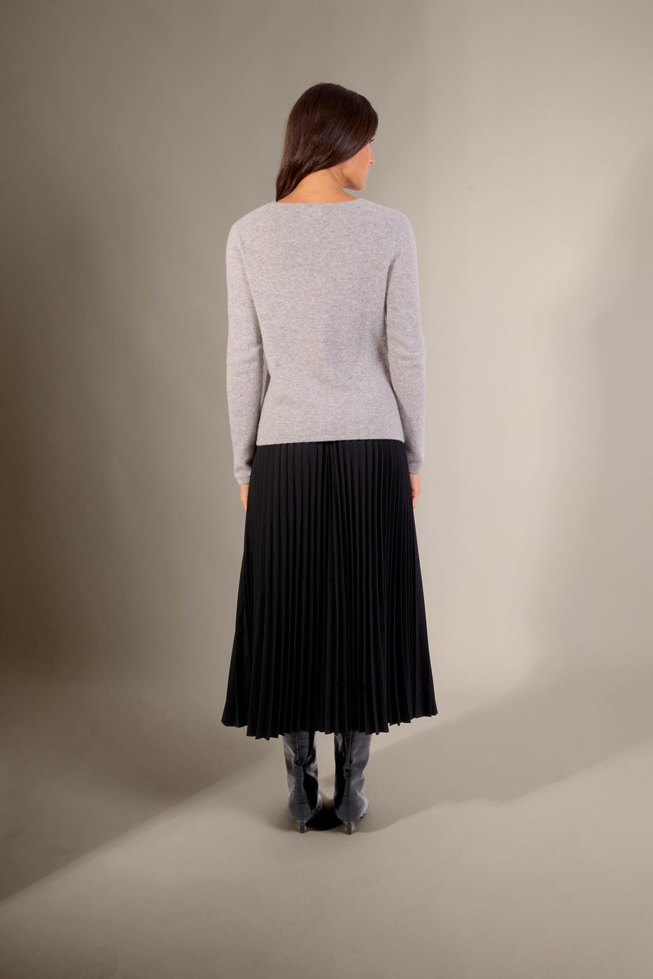Cardigan Col V - Paige - Nuage Chiné