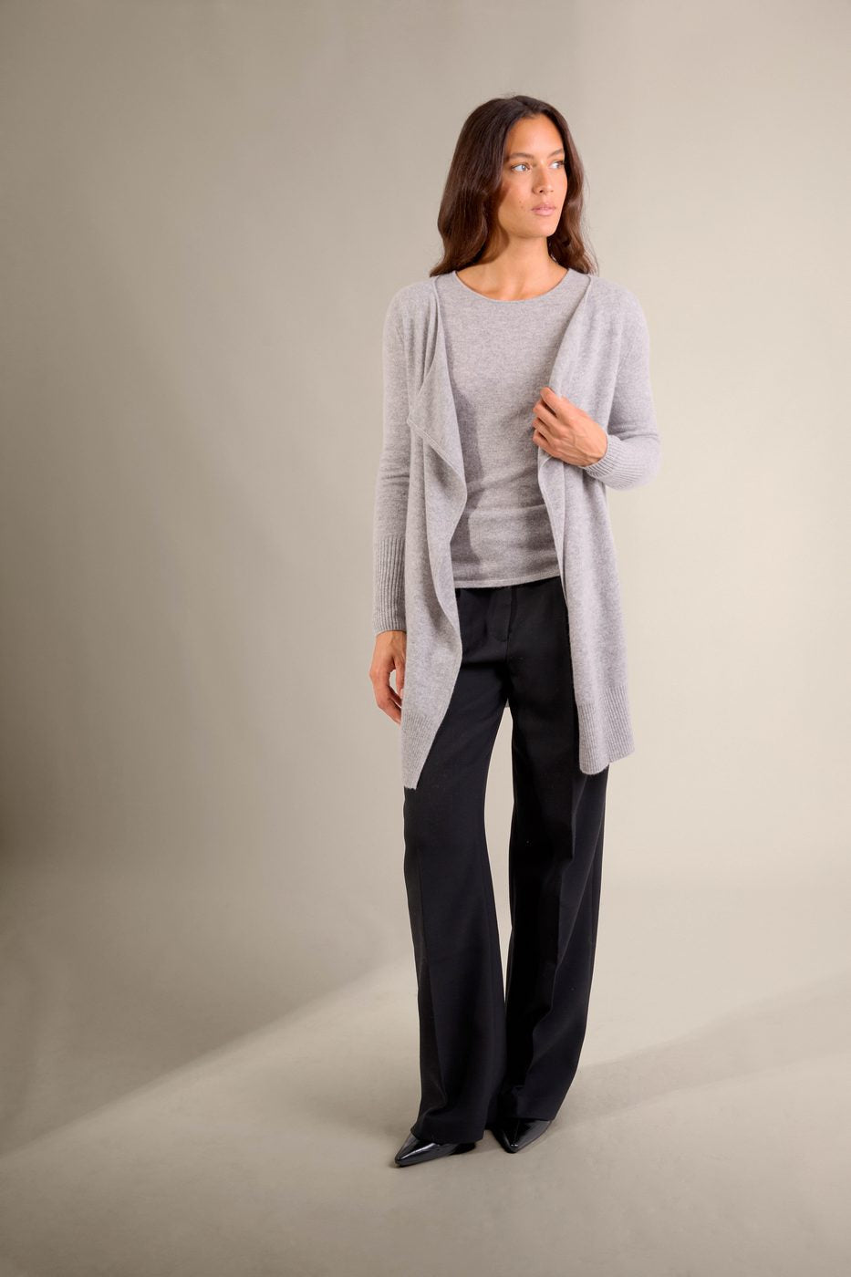 Veste Longue - Abigail - Nuage Chiné