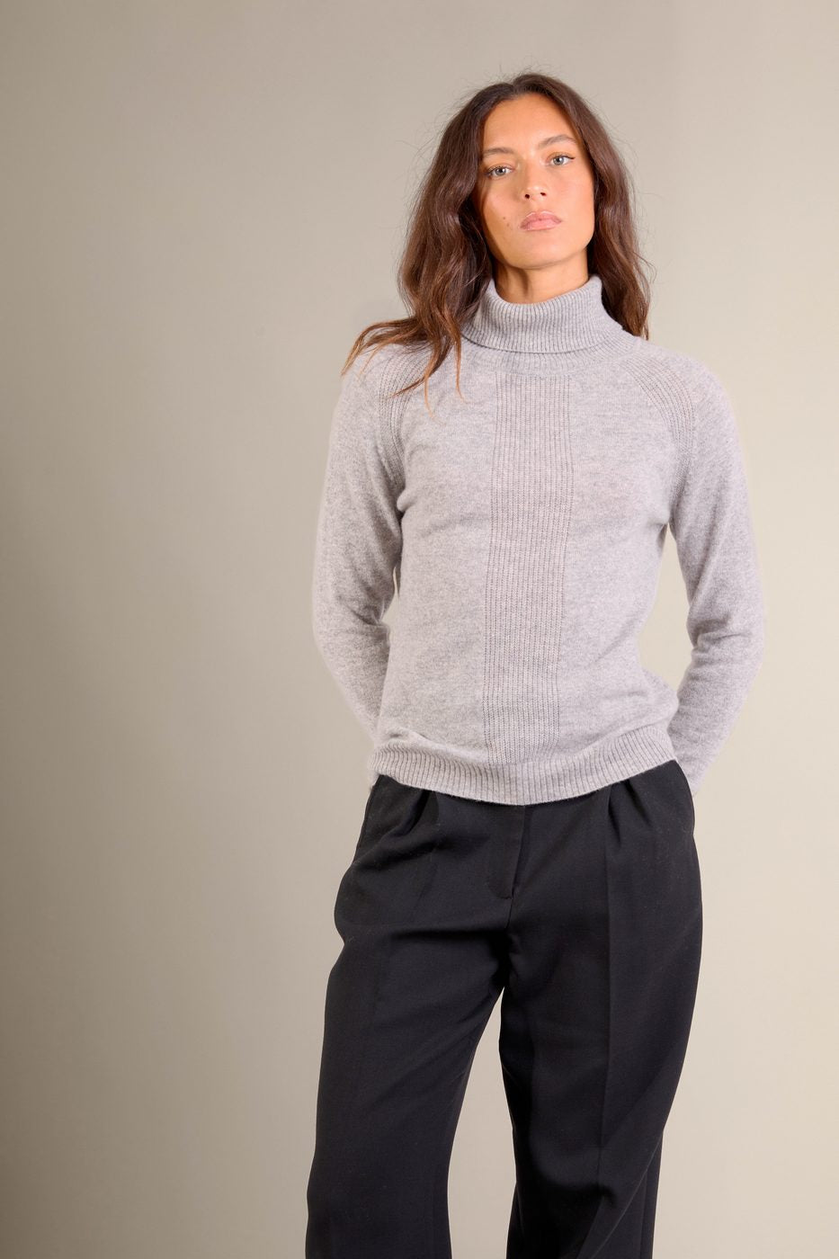 Pull Col Roulé - Lilly - Nuage Chiné