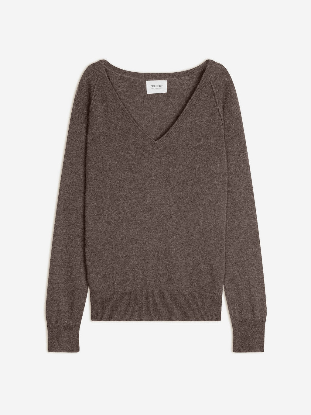Pull Col V - Penelope - Taupe Chiné