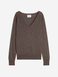 Pull Col V - Penelope - Taupe Chiné