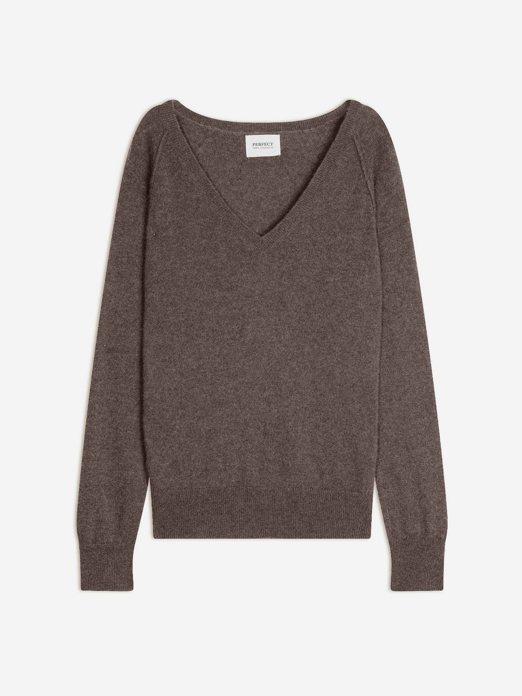 Pull Col V - Penelope - Taupe Chiné