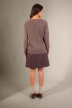 Pull Col V - Penelope - Taupe Chiné