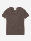 T-Shirt Col V - Efimia - Taupe Chiné