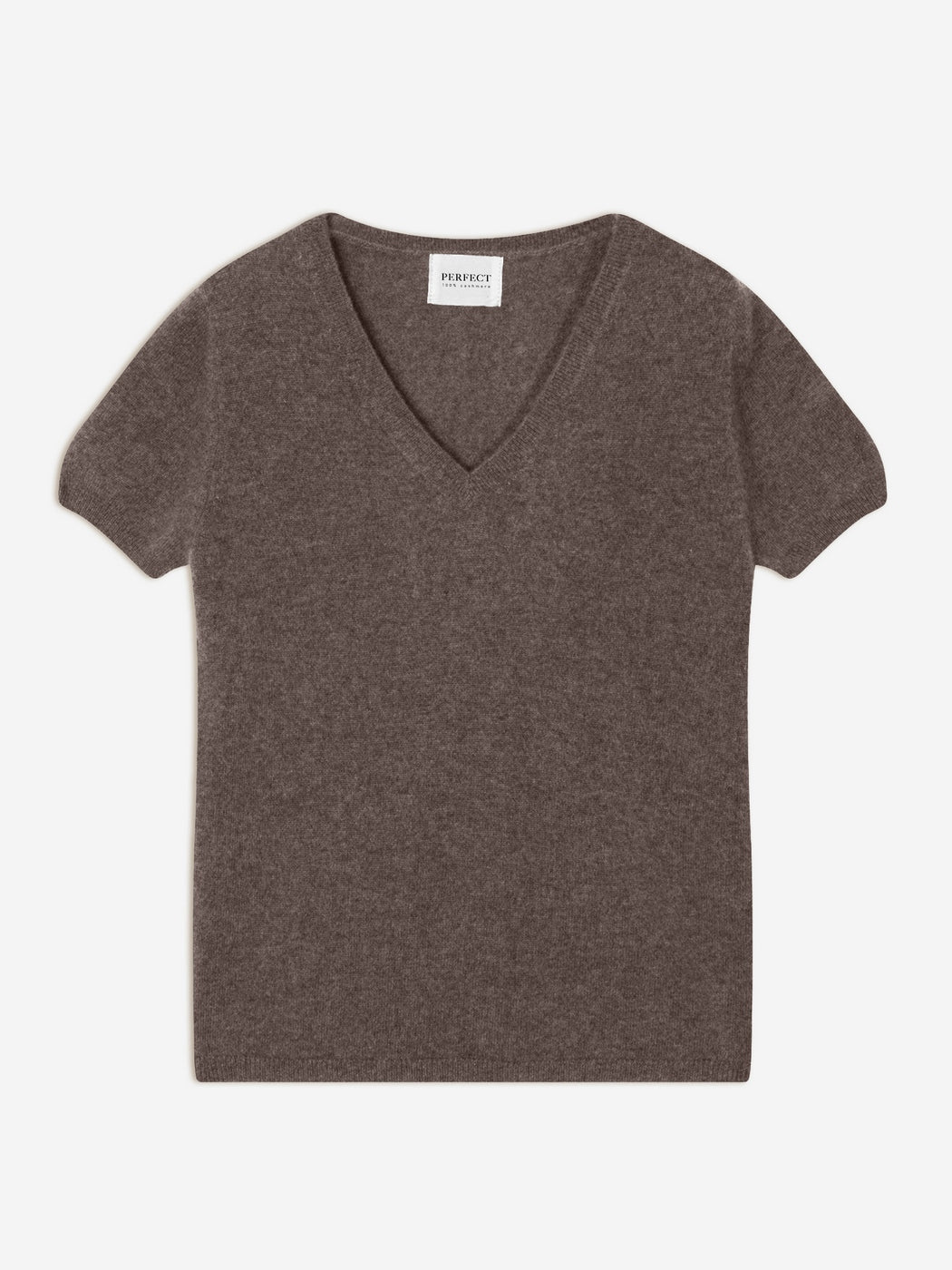 T-Shirt Col V - Efimia - Taupe Chiné