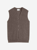 Cardigan Col V Sans Manches - Arthur - Taupe Chiné
