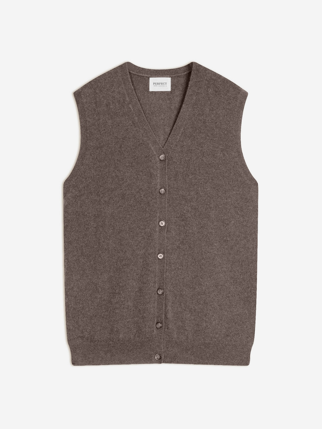 Cardigan Col V Sans Manches - Arthur - Taupe Chiné