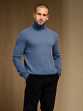 Pull Col Roulé - Trevor - Bleu Denim