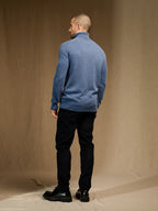 Pull Col Roulé - Trevor - Bleu Denim