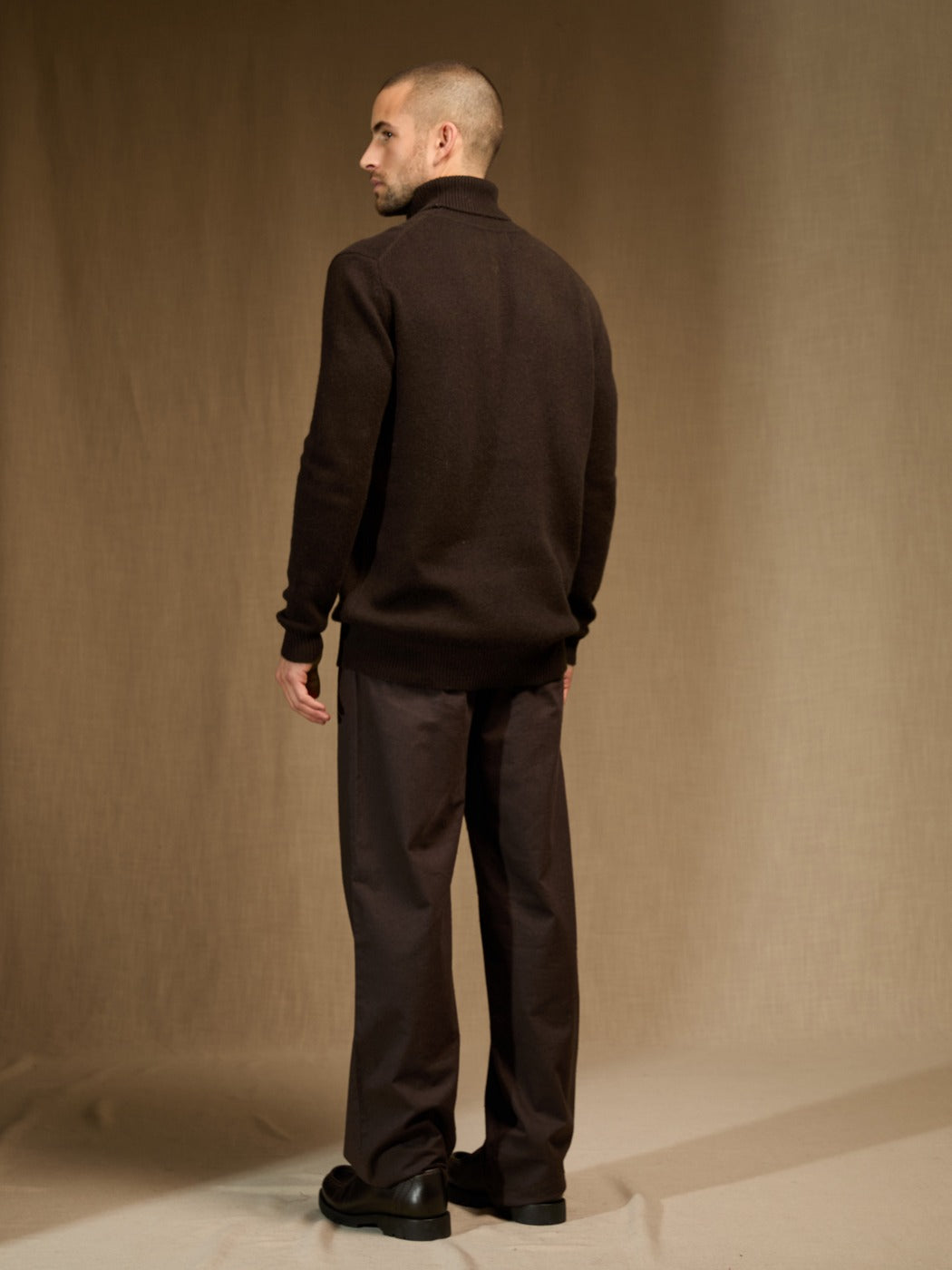 Pull Col Roulé 4 Fils - Marius - Choco