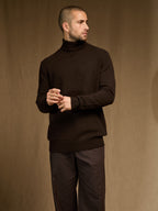 Pull Col Roulé 4 Fils - Marius - Choco
