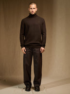 Pull Col Roulé 4 Fils - Marius - Choco