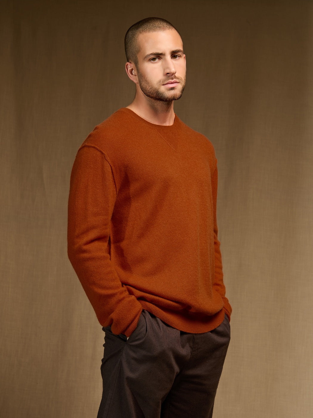Pull Col Rond - Soan - Safran