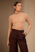 Pull Col Roulé - Ashley - Sahara