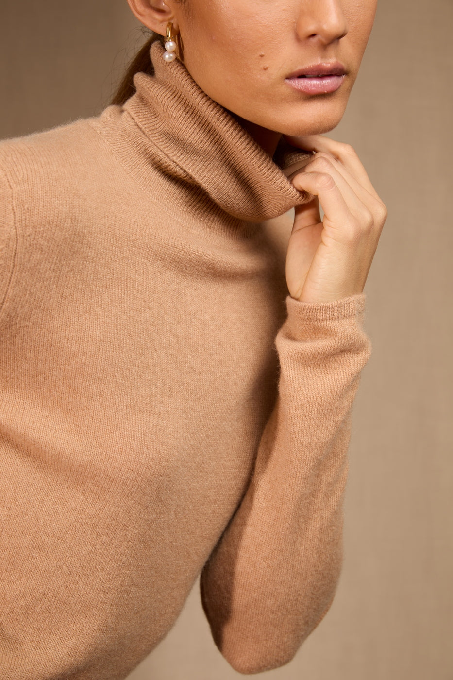 Pull Col Roulé - Ashley - Sahara