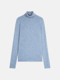 Pull Col Roulé 4 Fils - Willow - Bleu Ciel Chiné